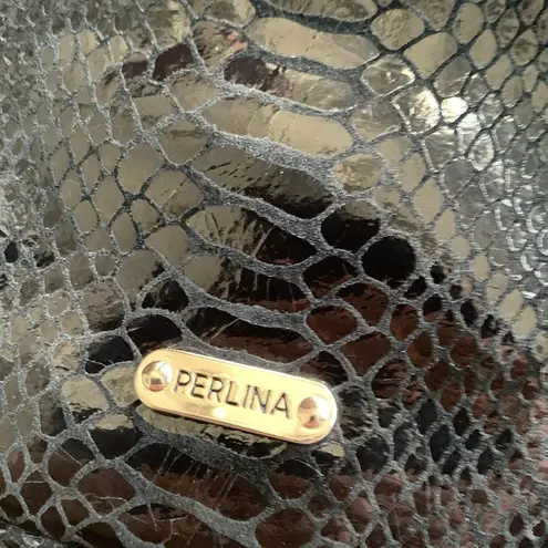 Perlina Snake Skin Leather Crossbody Bag