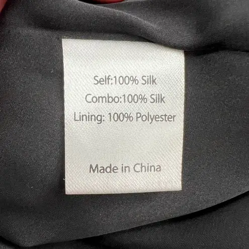 LA LIGNE Eva stripe silk dress midi sz S black white