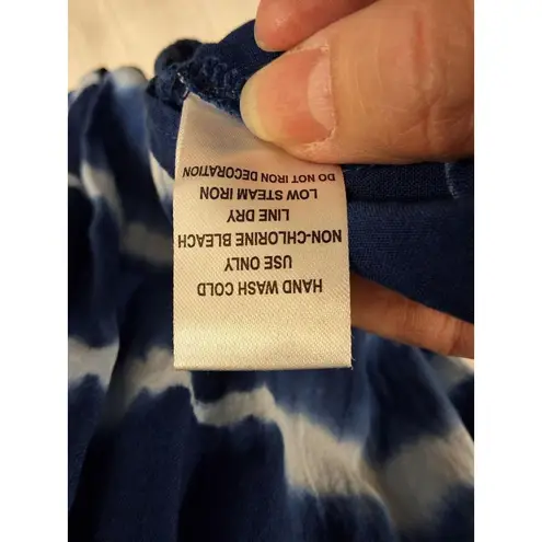 Ellen Weaver Size Small Blue and White Tie