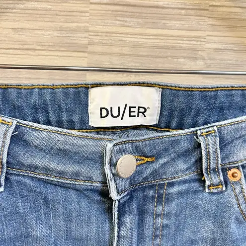 DU/ER Women's Performance Denim Girlfriend Jeans in Vintage Light Stone 28x28 Blue Size 28