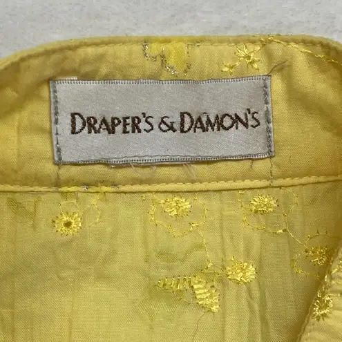 Drapper's and Damon's Yellow Shirt & Tank Womens Medium (No Tag) embroidered