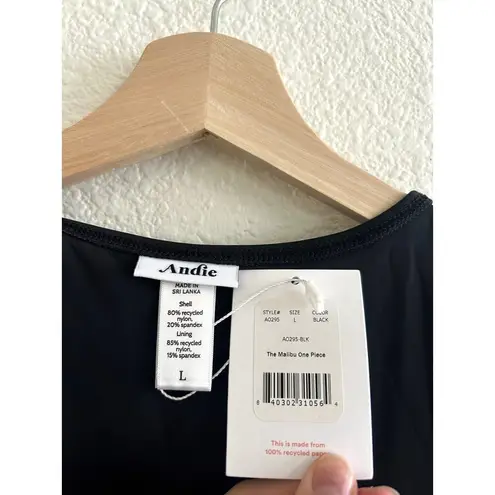 ANDIE Swim Eco Nylon The Malibu One Piece in Black L NWT