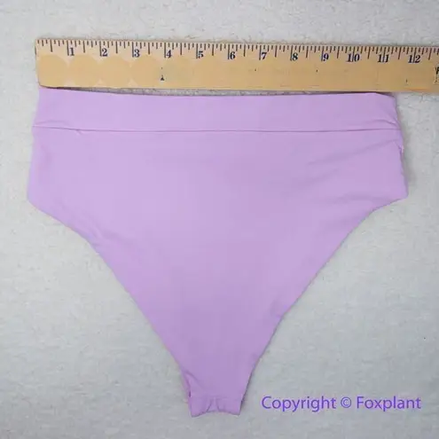 New! Set! Toast Swim crop surf bikini top High Waist, String Bikini Bottom, M Pink Size M