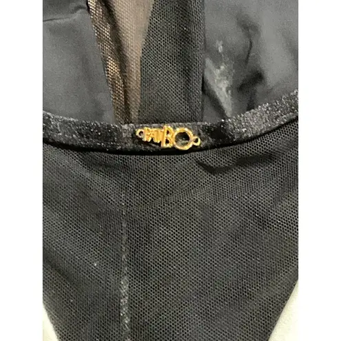 PatBO Colorblock Halter One Piece in Black white Small New Womens Swimsuit