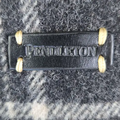 Pendleton Black Wool Plaid Mini Tote Structured Handbag Zipper Top Mini Purse - Image 2