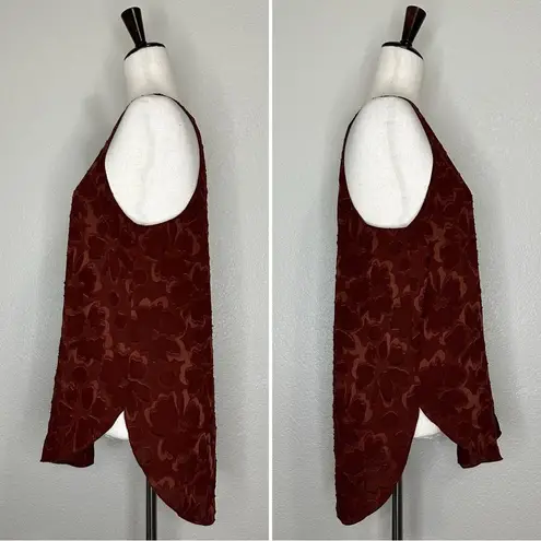 Wilfred Aritzia Silk Blend Rusty Red Sevres Blouse Top