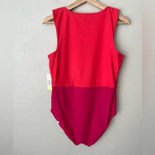 Summersalt the surge zip Front one piece swimsuit summer berry 12 NEW