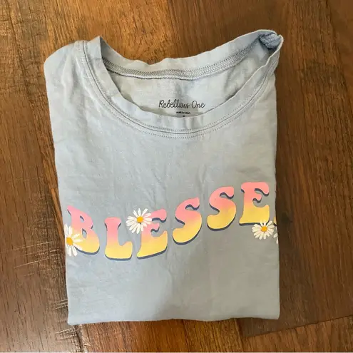 Rebellious One “Blessed” tee shirt, size S