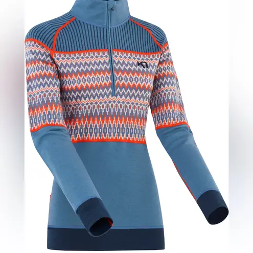 Kari Traa Silja Half Zip Top Blue Size L