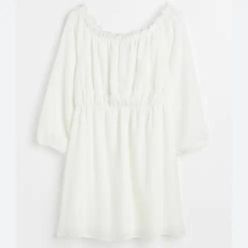 H&M  Divided White Off the Shoulder Dress Size XXL - Image 9