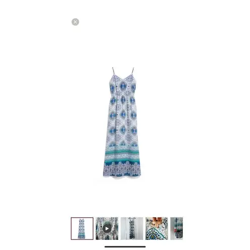 Skies Are Blue Lyna Spaghetti Strap Maxi Dress Size XS Women’s Paisley Floral