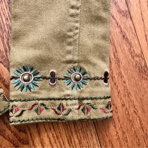 Buffalo David Bitton David Bitton Buffalo RARE Embroidered Collar V-neck Tan Jacket Women’s Size S