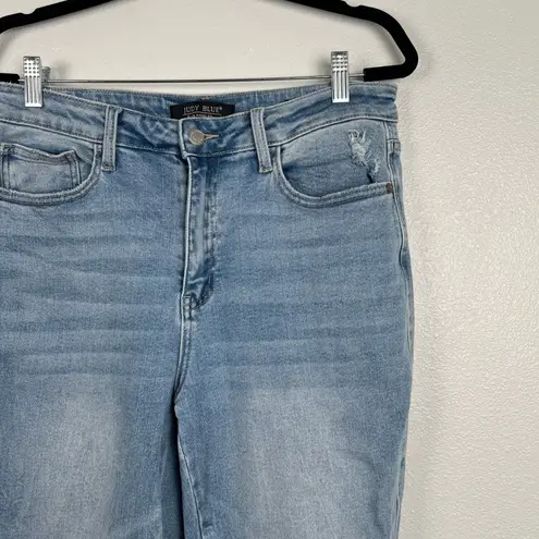 Judy Blue Women's Star pocket Boyfriend Cuffed Jeans Sz 30