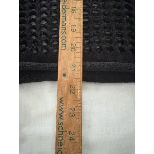 Zesica Open Knit Sweater Size S Black Crochet Cover Up Beach Witchy Goth Rave