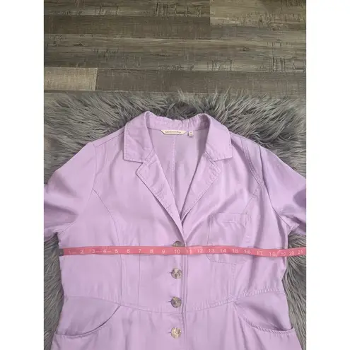 Soft Surroundings Marcie button front tunic jacket topper lavender M