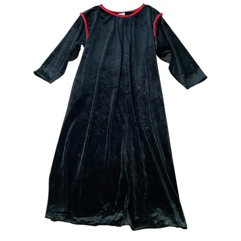 VINTAGE GILEAD Velvet Maxi Nightgown Dress Black Size L