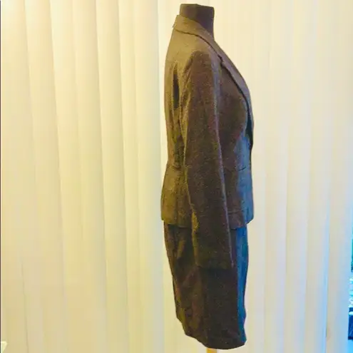 United Colors Of Benetton Vintage Stile Benetton Brown Tweed Skirt & Blazer