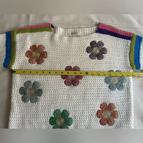 Floral Crochet Knit Sweater