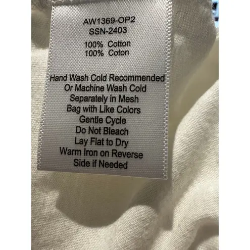 NWT ATM Anthony Thomas Melillo Long Sleeve 100% Cotton White T