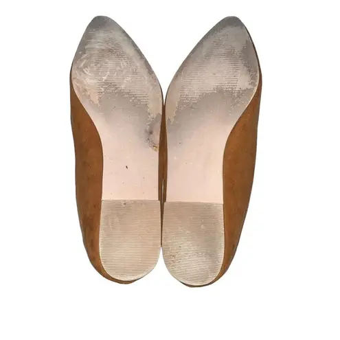 JustFab  Amanda Pointed Toe Flat Women Size 9.5 Camel Tan Flats Shoes Office