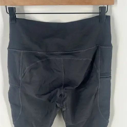 LIVSN Womens Size 8 Trail Tights Black Legging Ankle Zipper Pocket