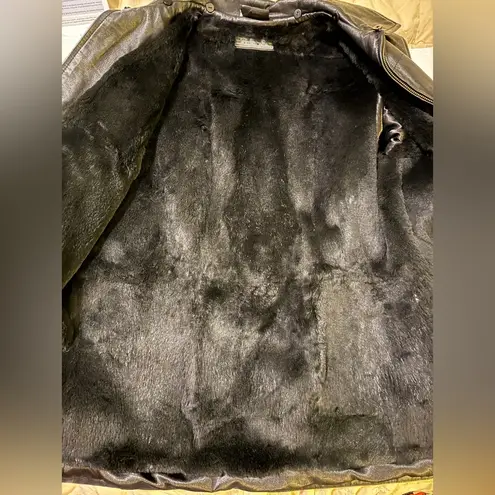 Bisang Alpine Switzerland Couture Women Black Lined Genuine Leather ZipUp Coat