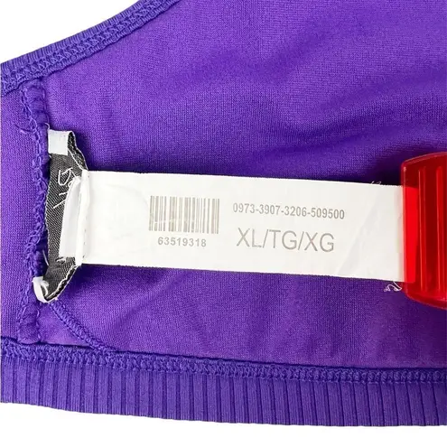 Revamped Dark Purple Ribbed Bikini Top Size XL