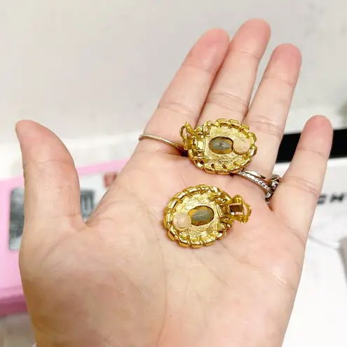 Givenchy Authentic RARE Vintage 18kt G.P Crystal Statement Earrings