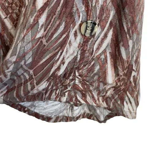 Democracy Women Pants 4 Wide Leg Brown Rayon Abstract Whimsigoth Earthy Resort