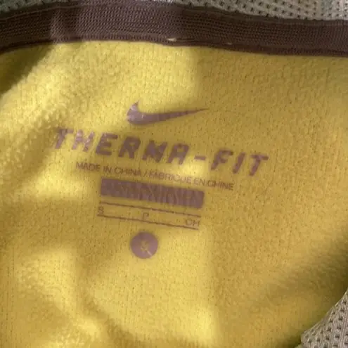 Nike Therma Fit Neon Highlighter Sweatshirt Hoodie Small RARE Yellow