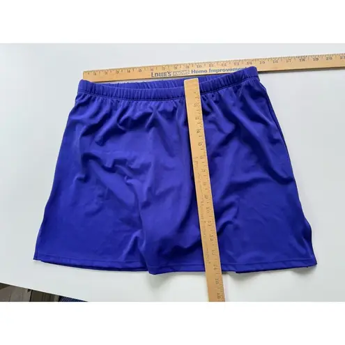 Kim Gravel x Swimsuits For All Side Swim Skirt Size 10 Blue Modest Bottoms New