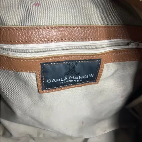 Carla Mancini Carmel camel brown tassel bag