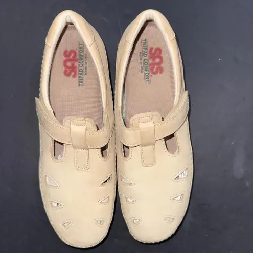 SAS Roamer Mary Jane Shoes Women's 10W Brown Leather Comfort Fisherman Loafers Size 10