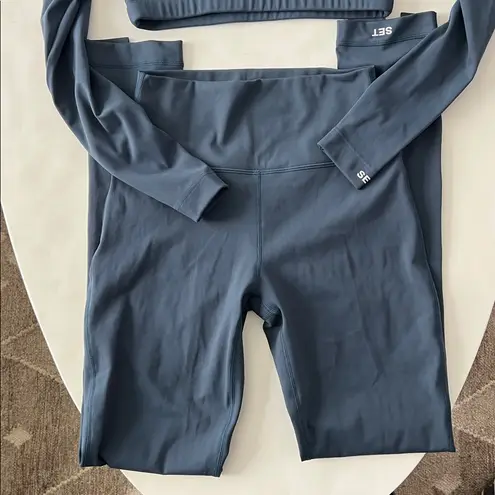 Set Active 2 Piece Luxform Workout Set - Longsleeve Bra & Leggings River Blue S