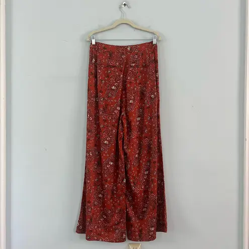 NWT Bila 77 Curson Baked Clay High Rise Wide Leg Pants Brown Size M