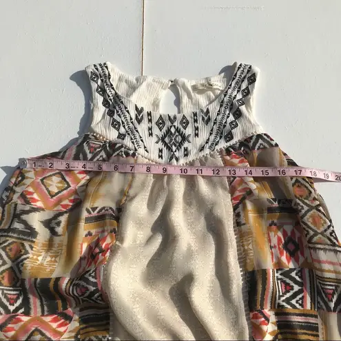 Rewind ❤️ Cream Aztec Dress; size medium
