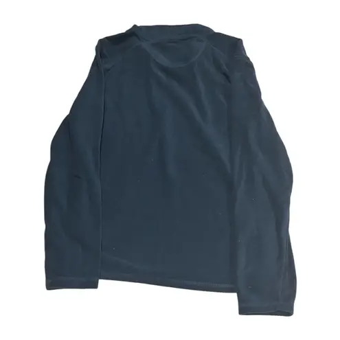 Workout Fleece Women’s Shirt Quarter Zip Pullover Navy Blue Medium