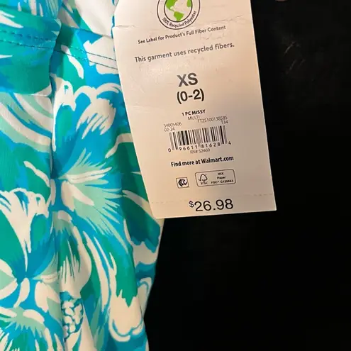 Time‎ and Tru Blue Floral One Piece Size XS