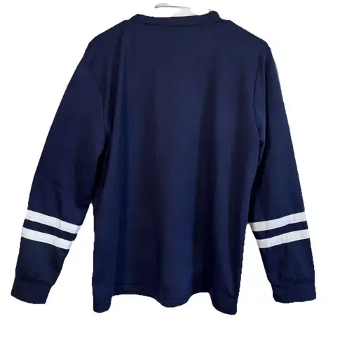 RUBZOOF Navy Lounge Set Sweatpants Crewneck Sweater Women’s L Cozy Soft Elastic Blue Size L