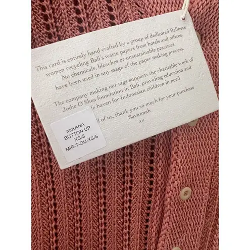 NWT $945 Savannah Morrow Pink Pima Cotton Mirana Skirt Set Size Small