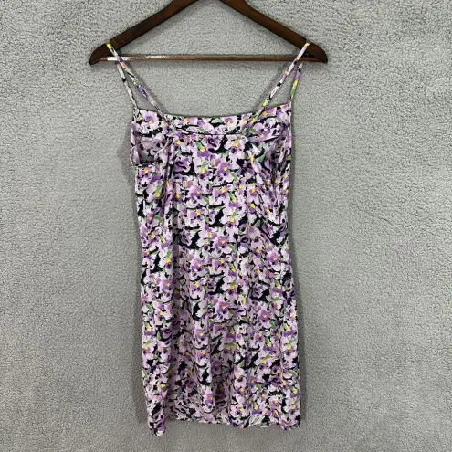 Cider  Slip Dress Womens Medium‎ Purple Floral Sleeveless Dark Feminine Boho Y2K