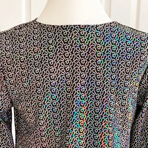 Coco Bianco  Top Sequins Black Cowl Neck Dressy Top Size Small NEW