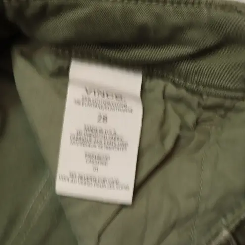 Vince  Green Cargo Skinny Tapered Y2K Punk Skater Chino Indie Retro Pants 28