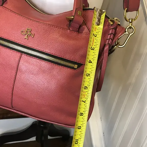 orYANY Dusty Rosy Tumbled Leather Top Handle Crossbody Strap Satchel