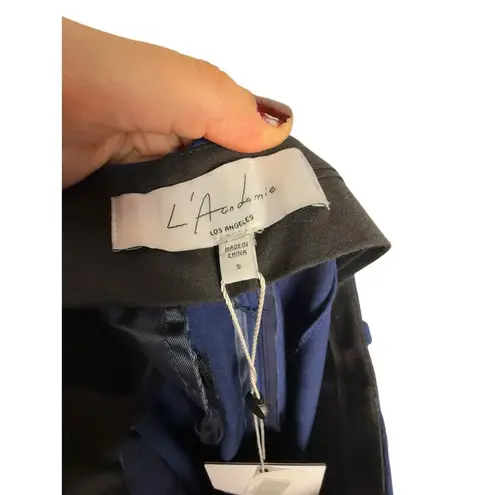 L'Academie L’Academie Obie Navy Blue Straight Leg High Waisted Trouser Pants Size Small