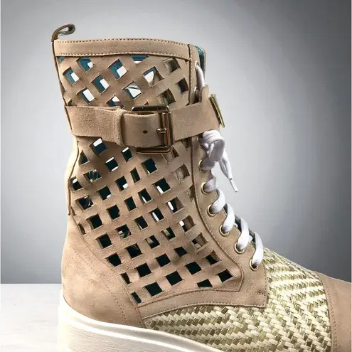 VALENTINA RANGONI Firenze Bree in Sand Shoes Sz 7.5 Rare Designer Boho Unique White