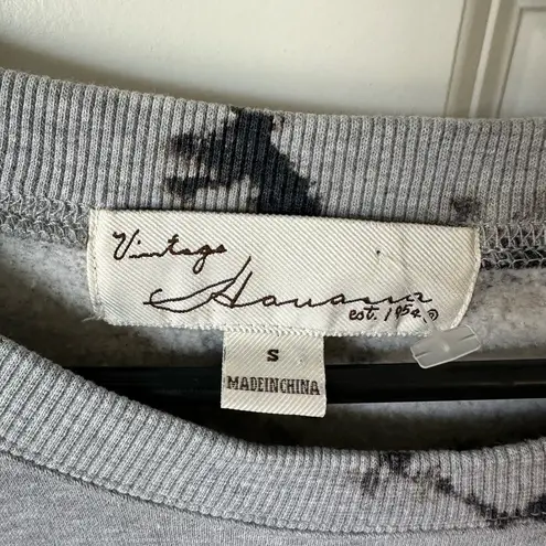 Vintage Havana Oversized Rhinestone Skull Graphic Abstract-Print Pullover Size S