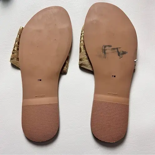 Beach By Matisse Womens Golden Cabana Sandals Sz 7 Gold