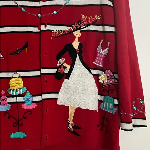 Jack B Quick Embroidered Cardigan – Size S – Whimsical & One