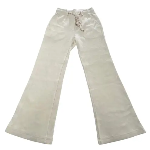 Twenty Montreal Pants Womens XS Ivory Flare Drawstring Corduroy Lounge Canada